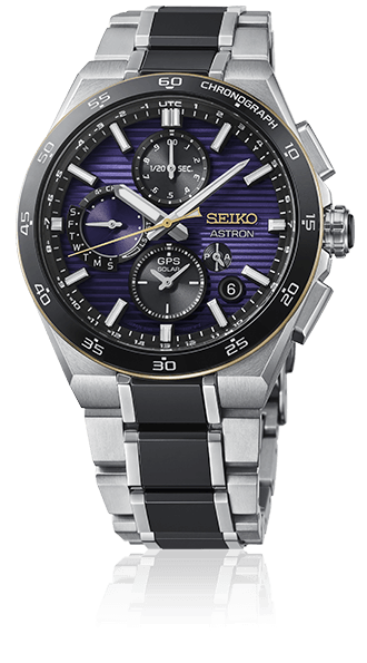Mor kadranlı Seiko Astron GPS Solar HAB011J1