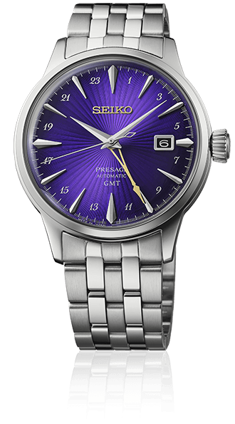 Mor kadranlı Seiko Presage Cocktail Time HCB006J1